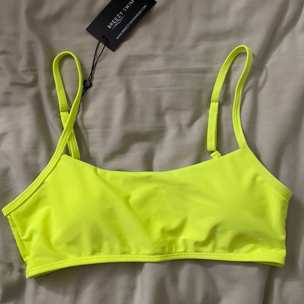 neon green swimsuit